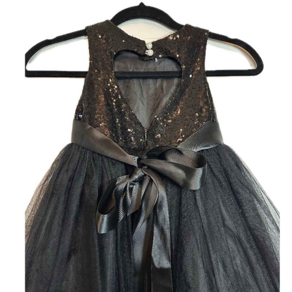 Ekidsbridal Heart Cutout Sequin Formal Dress Wedding Flower Girl Formal Dress - Picture 7 of 10